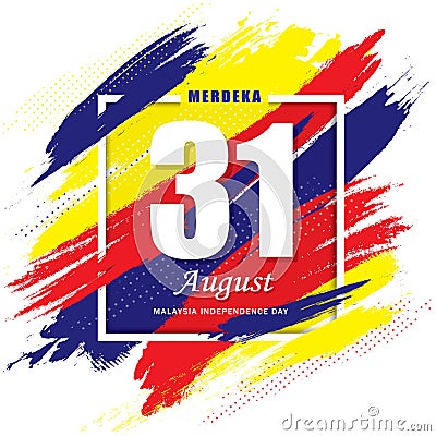 31 August - Malaysia Independence Day template Vector Illustration